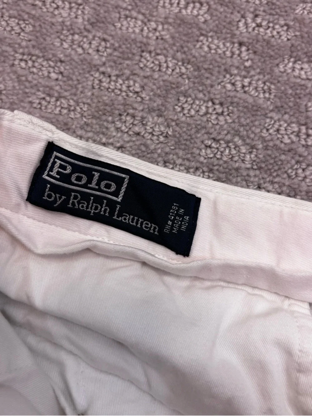 Polo Ralph‎ Lauren Straight Fit Chino Pants Embroidered Shields 32 X 30 White